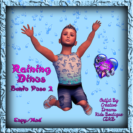 GP&D/P&A - Raining Dinos - Pose 2 - Bento Pose