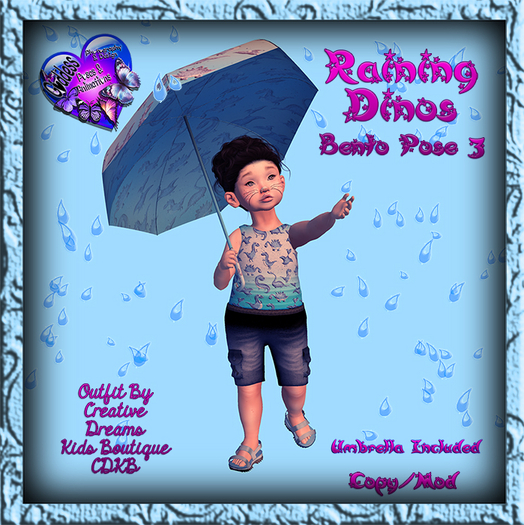 GP&D/P&A - Raining Dinos - Pose 3 - Bento Pose