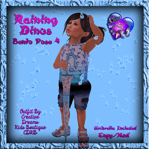GP&D/P&A - Raining Dinos - Pose 4 - Bento Pose