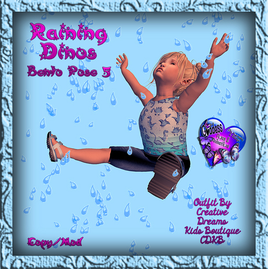 GP&D/P&A - Raining Dinos - Pose 5 - Bento Pose