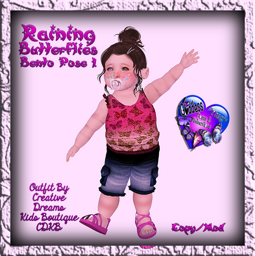 GP&D/P&A - Raining Butterflies - Pose 1 - Bento Pose