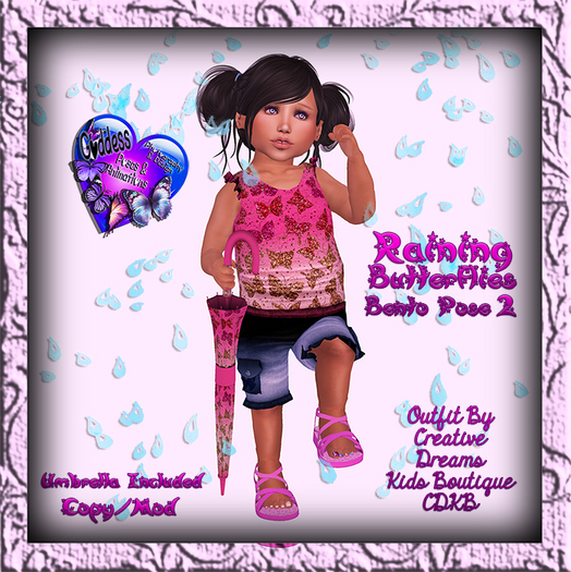 GP&D/P&A - Raining Butterflies - Pose 2 - Bento Pose