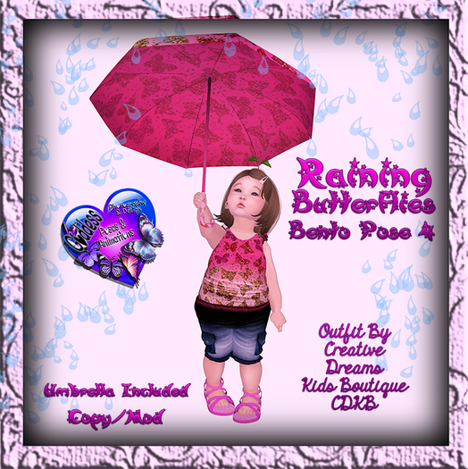 GP&D/P&A - Raining Butterflies - Pose 4 - Bento Pose