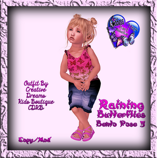 GP&D/P&A - Raining Butterflies - Pose 5 - Bento Pose