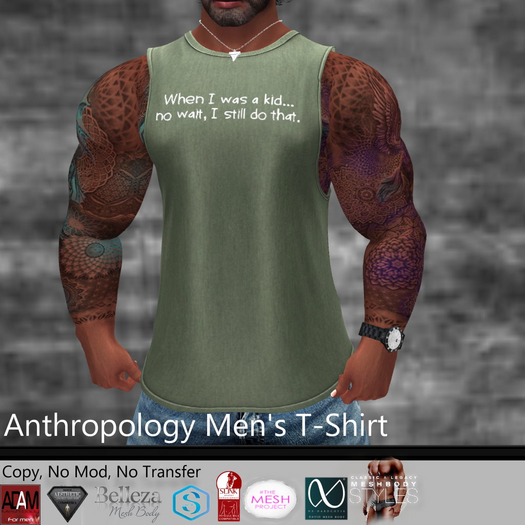 When I was a kid... No wait, I still do that.  Men's T-Shirt (MATL)