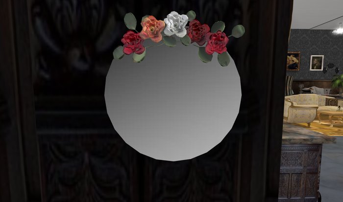Black Karbon-Forever Roses-Round Mirror