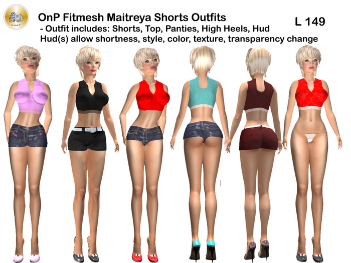 OnP Mesh Maitreya Shorts Outfit G2