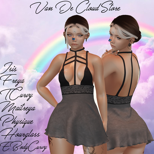 [VDCS] ...Lia Dress Gray-Black