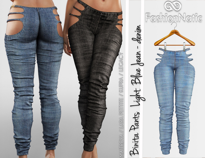 Binita Female Pants Light Blue Jeans - Denim - Maitreya Lara, Lara Petite, Kupra Original, Legacy - FashionNatic