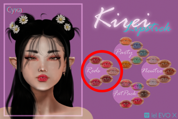 :: CYKA :: kirei lipstick - Lel EvoX // Reds