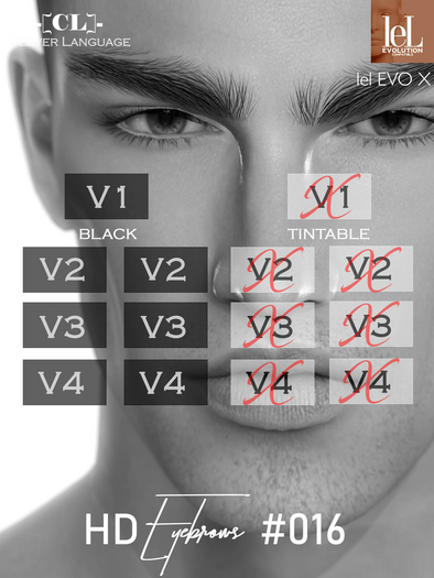 -[CL]- Lelutka HD Eyebrows #016 DEMO