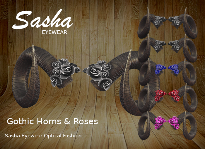 Gothic Horns_Rose Headpiece - by Sasha Eyewear