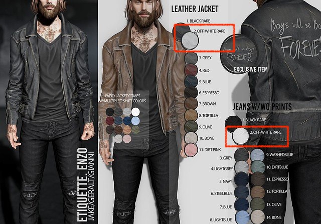 .etiquette. Enzo FULL SET -  Off White RARE - Jake