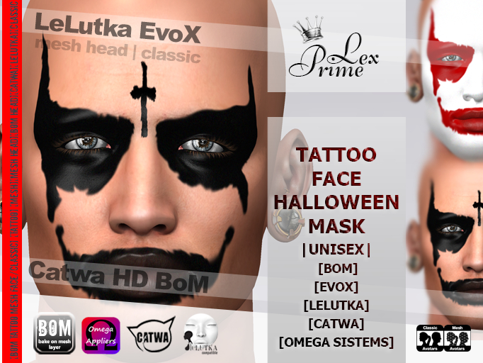 Lex.Prime - Tattoo Face Halloween Mask Unpacker