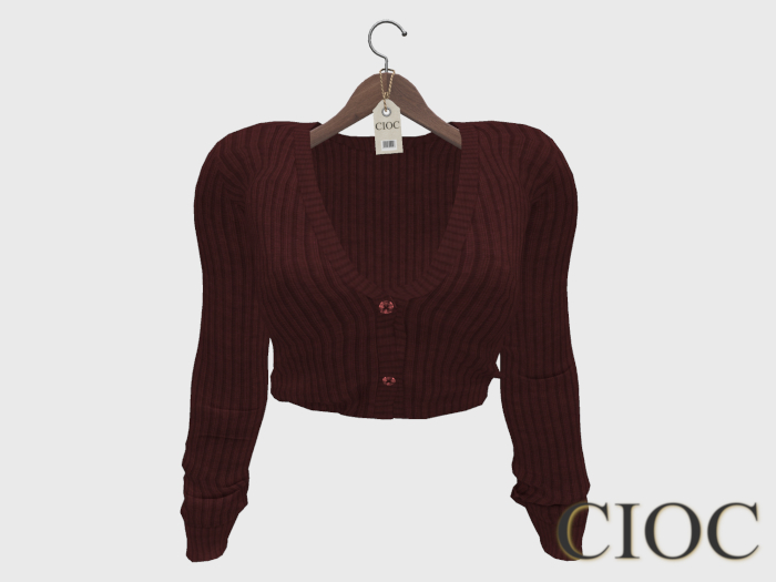 CIOC - ribbed cardigan (red)