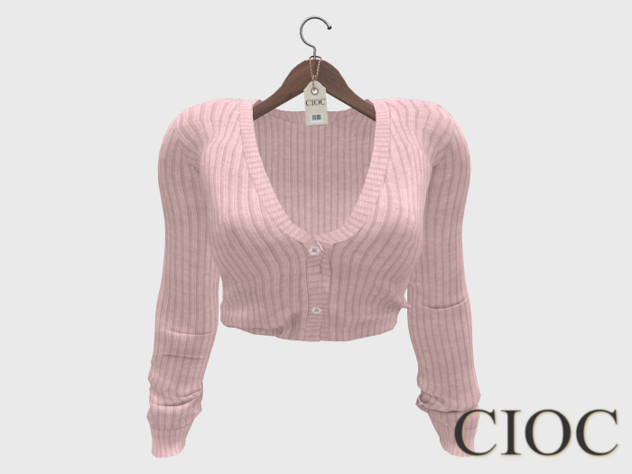 CIOC - ribbed cardigan (pink)