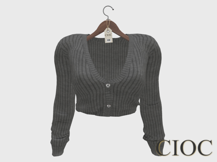 CIOC - ribbed cardigan (gray)