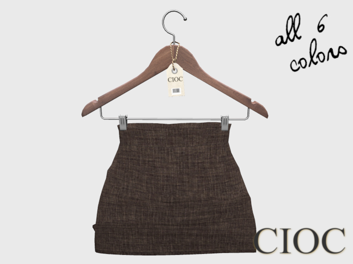 CIOC - tweed mini skirt (red)