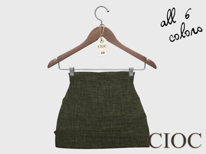 CIOC - tweed mini skirt (green)
