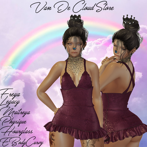 [VDCS] Hannah Dress WineRed