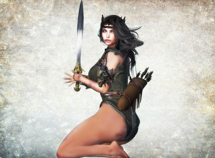 {Caress} Battle Pose & Sword