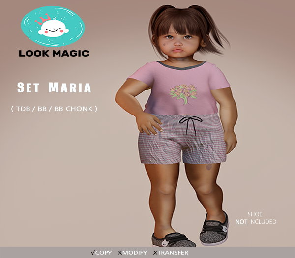 [LOOK MAGIC] Set Maria flowers pink_TDB/BB