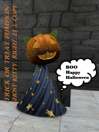 Trick or Treat! Pumpkin kitty ghost R