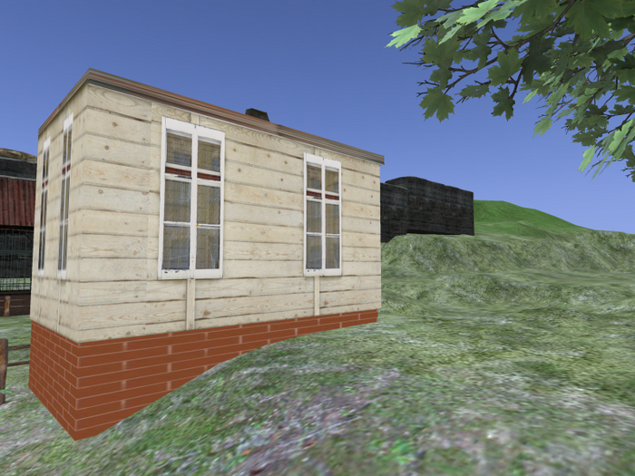 mesh 2 prim tiny 32sqm primsaver shack boxed