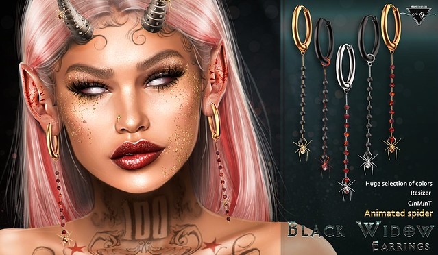 #MG - Black Widow - Earrings