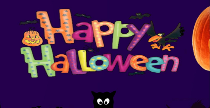 Colorful Happy Halloween Crow Bats Pumpkin Sign 2021