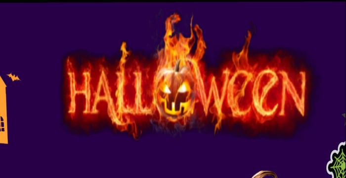 Fire Pumpkin Halloween Sign 2021