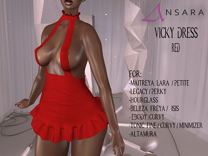 Ansara - Vicky Dress - Red