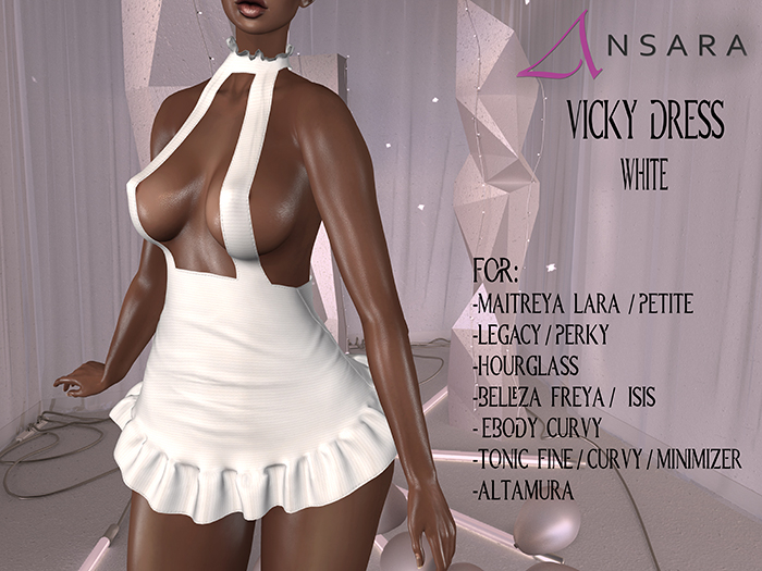 Ansara - Vicky Dress - White