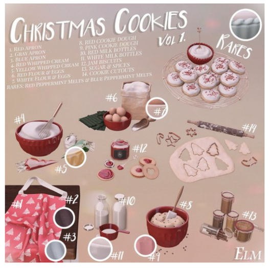 Elm. "Christmas Cookies" - Blue Peppermint Meltaways RARE