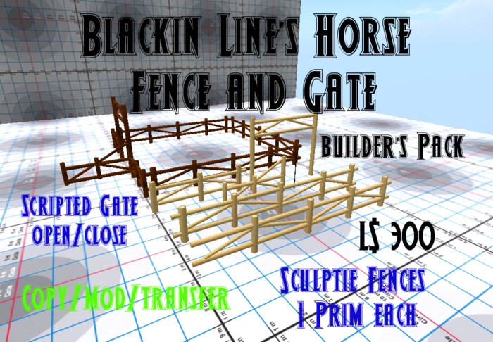 Blackin Line's Horse Fence with Gate Builder's Pack Sales Box