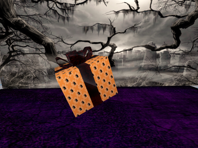 Present/Gift box Halloween spiders  !