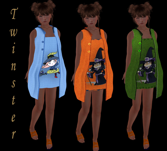 Halloween Sabine Outfit for Tweenster,SMB, AVI (L)