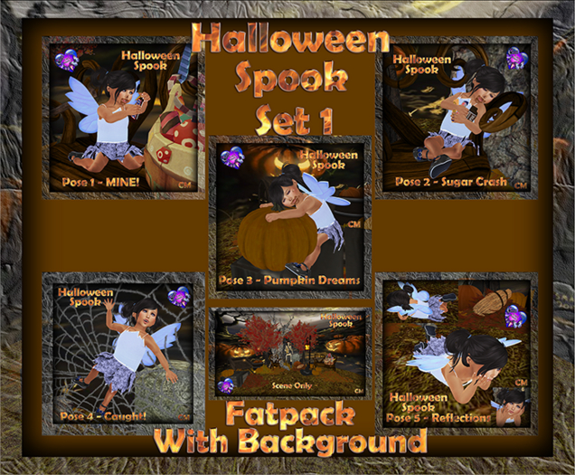 GP&D/P&A - Halloween Spook - 2021 - Set 1 - Fatpack With Complete Background Scene & Bento Poses