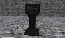 Minister's stand Black (preacher, minister, stand, podium, altar)