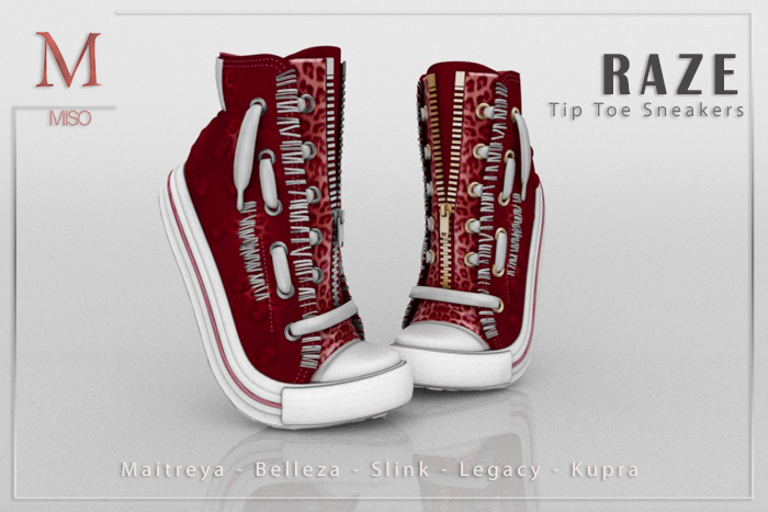 MISO - Raze Tip Toe Sneakers [Red]