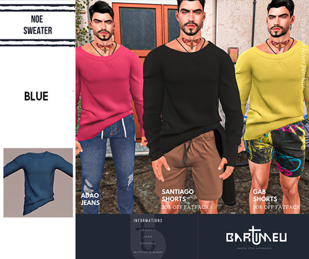 Batimeu - Noe Sweater Blue