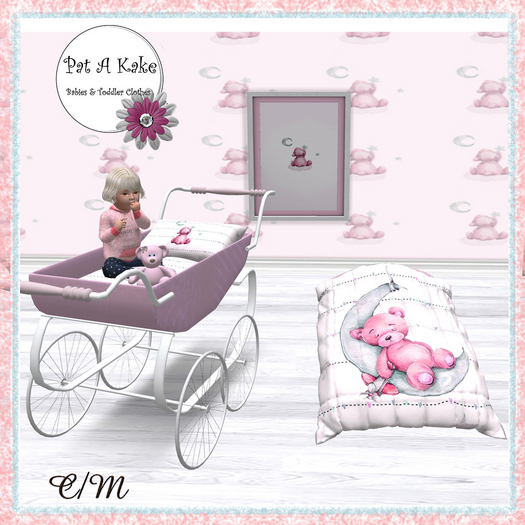 Pat A Kake Pink Carriage Slumber Set