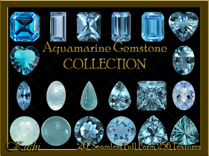 Aquamarine Gemstone Collection Texture Set