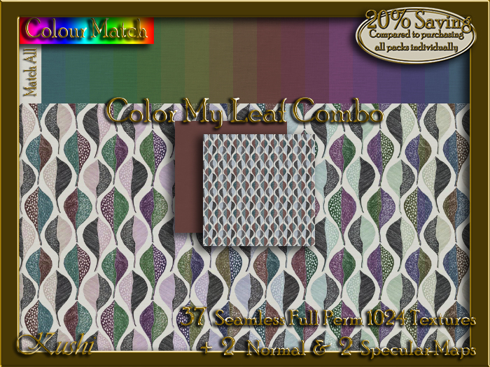 Color My Leaf Combo Seamless Texture Set