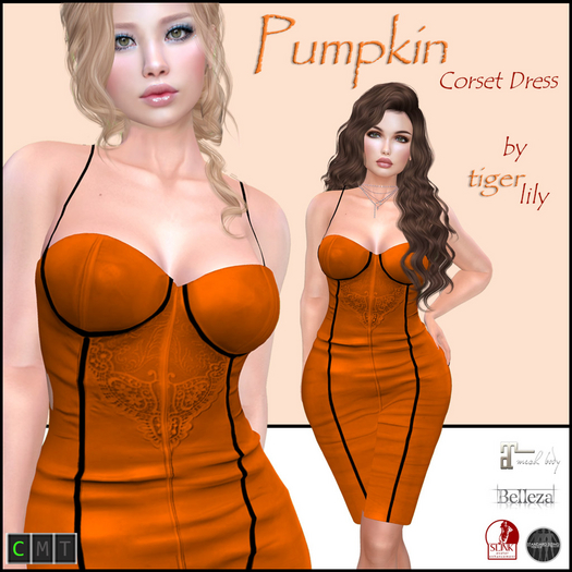 Tigerlily Designs Pumpkin Corset Dress