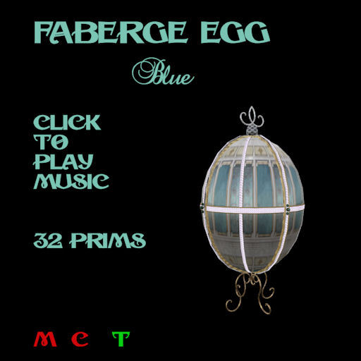 Faberge Egg - Blue - Boxed