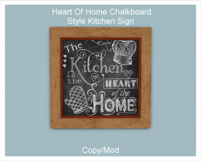 *CC* Heart OF Home Chalkboard-Style Kitchen Sign 