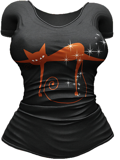 GGVG SHIRT LAZY CAT BLACK