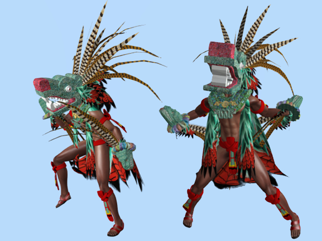 Aztec Priest Ritual Outfit - Feather Serpent