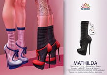 [Sheba] Mathilda Heels *Black Monochrome (FREYA /HOURGLASS /MAITREYA / KUPRA /EBODY REBORN & CURVY /LEGACY)